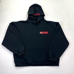 PacSun One Piece Netflix Hoodie Mens XXL Black Straw Hat Pirates Jolly Roger